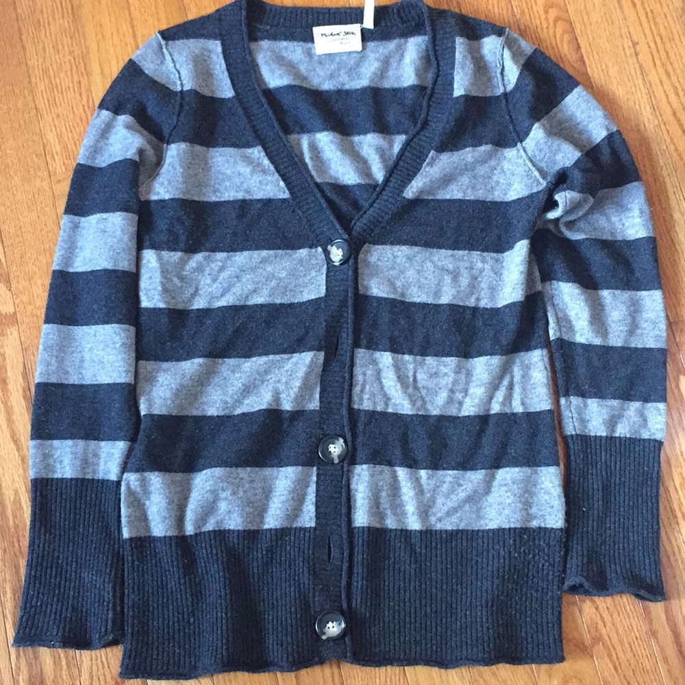 SOLD Michael Stars cashmere striped cardigan